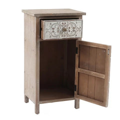 30.125'' Tall End Table with Storage Ideal Side Table For Living Room Or Bedroom Rustic Accent Table