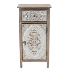 Distressed Finish Durazo 30.125'' Tall End Table with Storage Suitablefor Living Room
