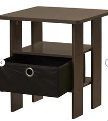 Dark Brown Kenton 1 Drawer Nightstand Seamlessly Blending Form and Function