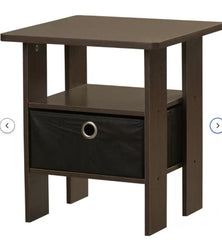 Dark Brown Kenton 1 Drawer Nightstand Seamlessly Blending Form and Function