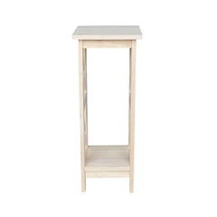 Eamon Square Multi-Tiered Rubberwood Plant Stand Two-Tier Display Options For Your Favorite Greenery