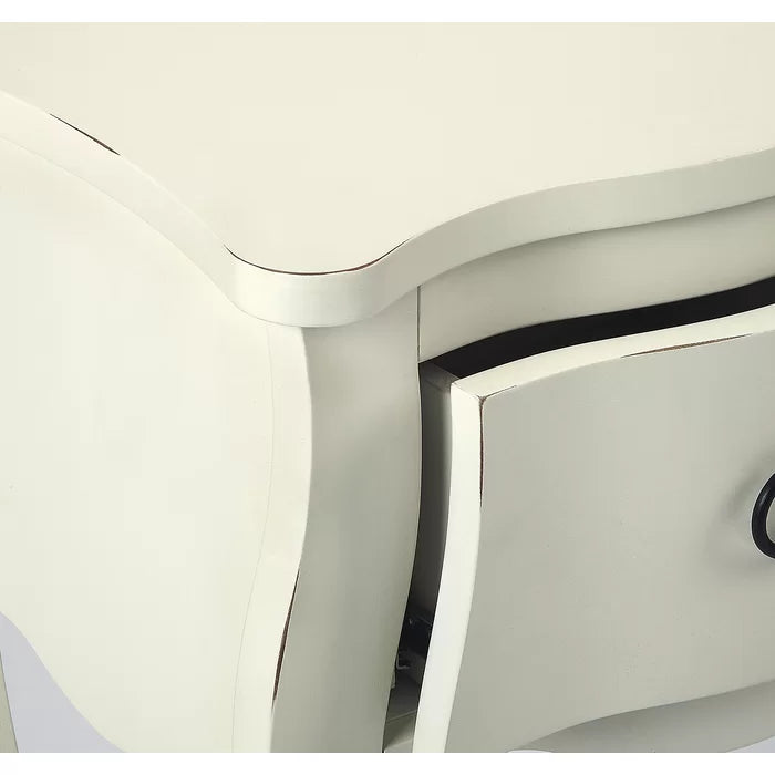 Off White Eastbourne 28'' Tall 1 - Drawer Nightstand Perfect for Bedside