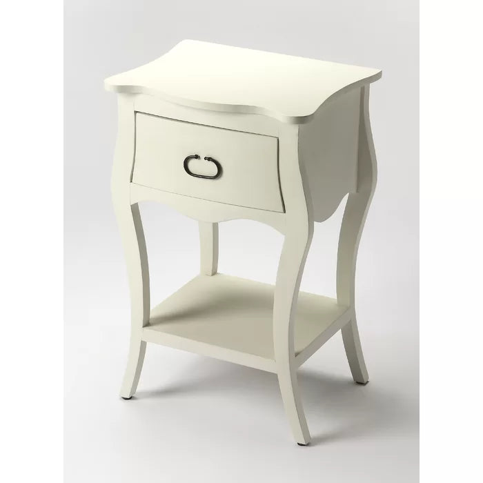 Off White Eastbourne 28'' Tall 1 - Drawer Nightstand Perfect for Bedside