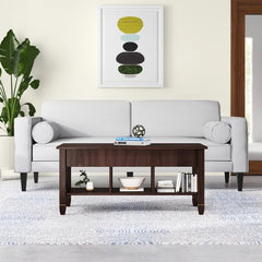 Brown Eastleigh Lift Top 4 Legs Coffee Table with Storage Perfect For Living Room