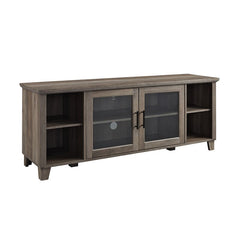 Gray Wash Eberardo TV Stand for TVs up to 58" Clean Lined Bar Pulls Hardware