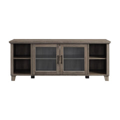 Gray Wash Eberardo TV Stand for TVs up to 58" Clean Lined Bar Pulls Hardware