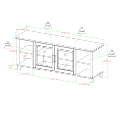Dark Walnut Eberardo TV Stand for TVs up to 58" Indoor Design