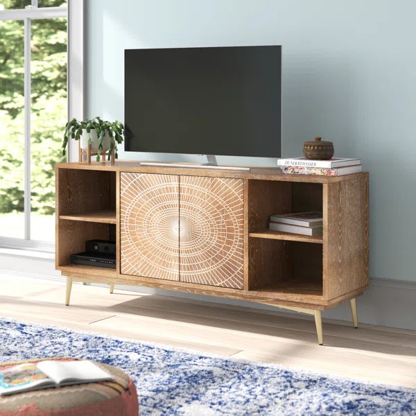 Eckart TV Stand for TVs up to 60" with Cable Management Boho Style