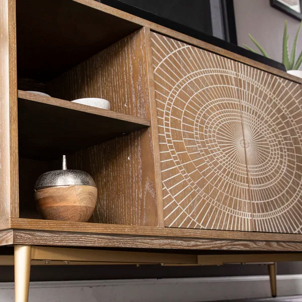 Eckart TV Stand for TVs up to 60" with Cable Management Boho Style