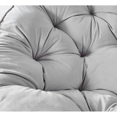 Light Gray Polyester Blend 45'' Wide Tufted Papasan Chair Durable & Stable Frame Design
