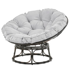 Light Gray Polyester Blend 45'' Wide Tufted Papasan Chair Durable & Stable Frame Design