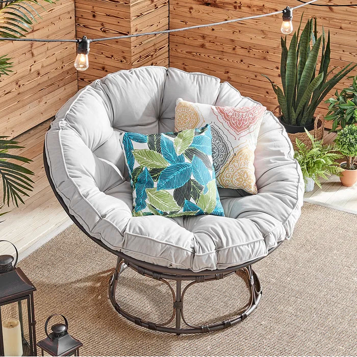 Papasan discount chair gray