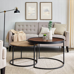 Frame 2 Piece Nesting Tables Expands your Decor Horizons Great Space-Saving Setting for Cozier Homes