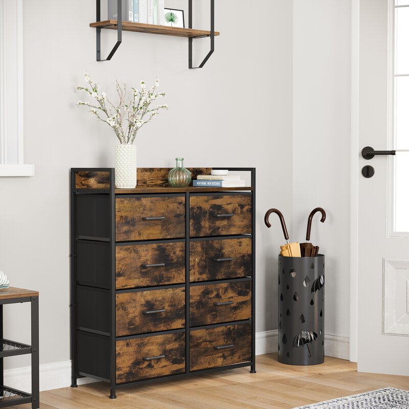 Edmee 8 Drawer 30.9'' W Durable Indoor Polyester Wrapped MDF Front