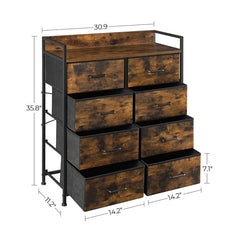 Edmee 8 Drawer 30.9'' W Durable Indoor Polyester Wrapped MDF Front