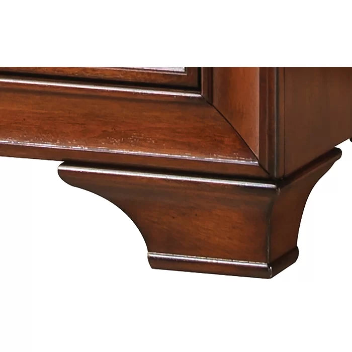 Solid Wood Edwardsville 29'' Tall 3 - Drawer Nightstand