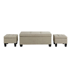 Edyth 17'' Wide Tufted Rectangle Storage Ottoman with Storage