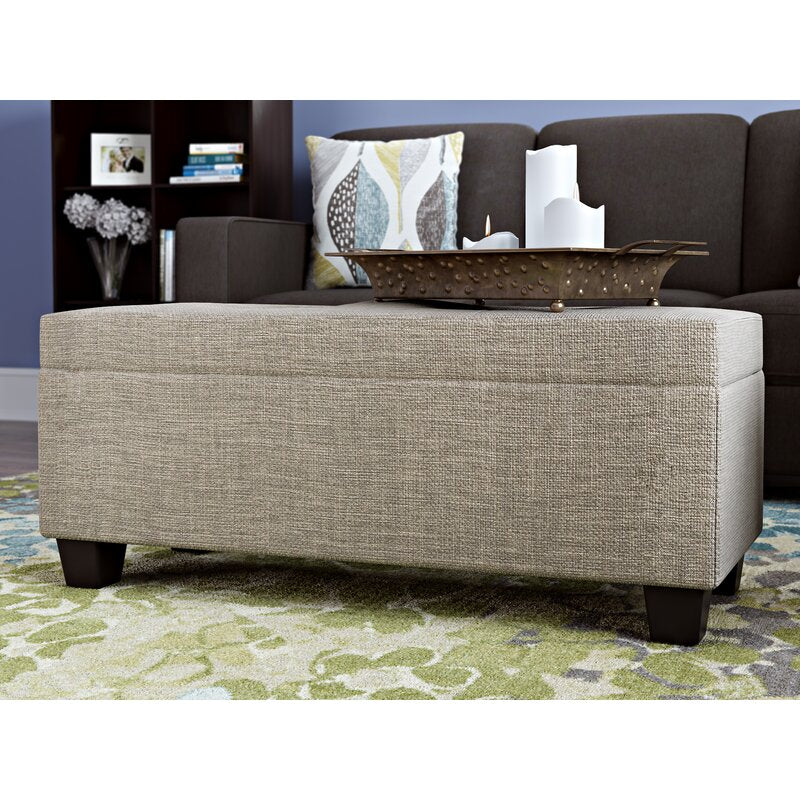 Edyth 17'' Wide Tufted Rectangle Storage Ottoman with Storage