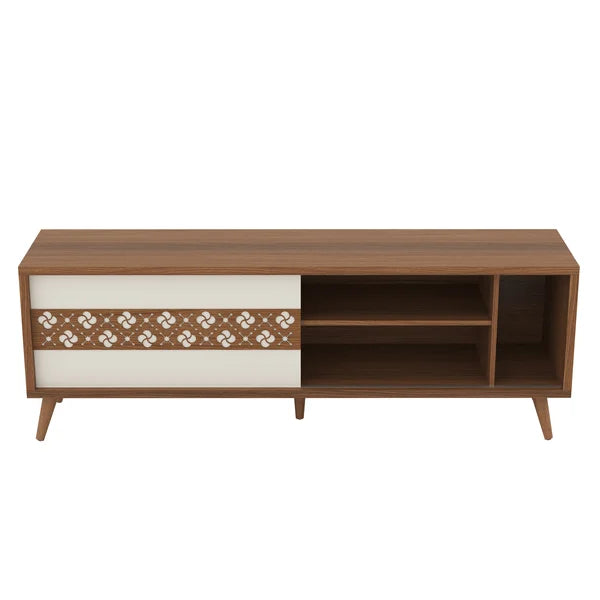 Solid Wood Eile TV Stand for TVs up to 75" Three Open Compartments Perfect for Space Saving