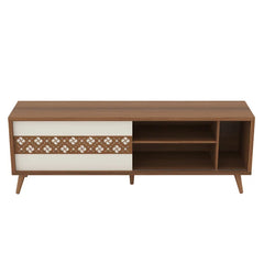 Solid Wood Eile TV Stand for TVs up to 75" Three Open Compartments Perfect for Space Saving