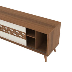 Solid Wood Eile TV Stand for TVs up to 75" Three Open Compartments Perfect for Space Saving