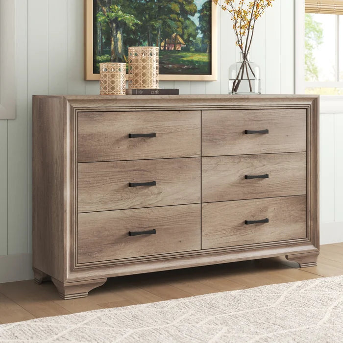 Eisley 6 Drawer 58'' W Double Dresser Offer Plenty of Storage Perfect Organize
