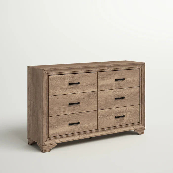 Eisley 6 Drawer 58'' W Double Dresser Offer Plenty of Storage Perfect Organize