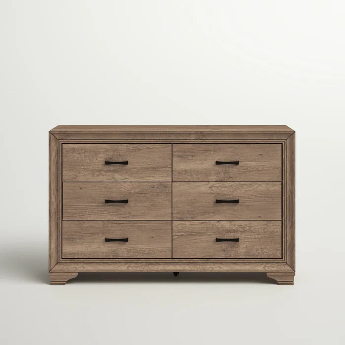 Eisley 6 Drawer 58'' W Double Dresser Offer Plenty of Storage Perfect Organize