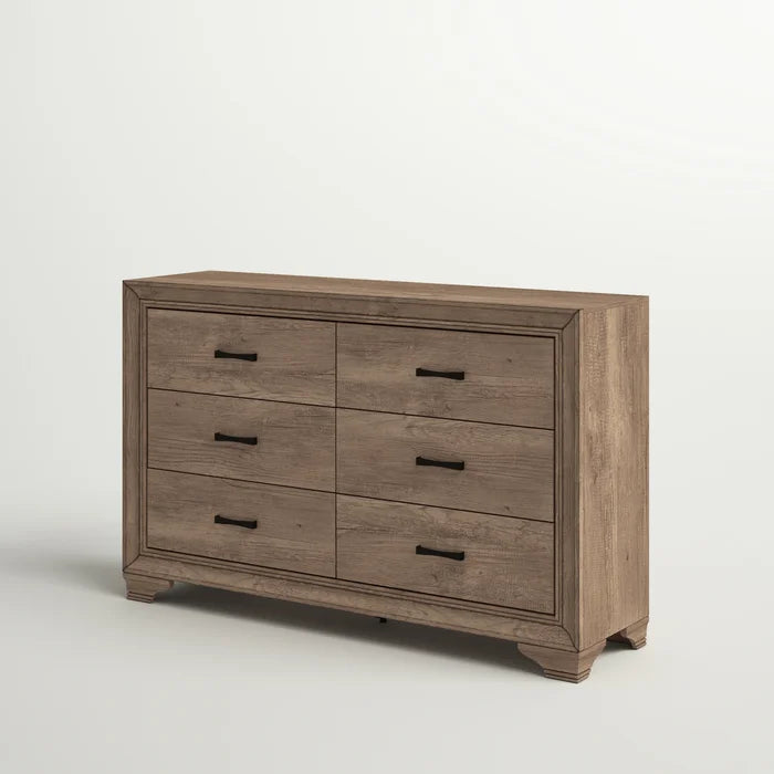 Eisley 6 Drawer 58'' W Double Dresser Offer Plenty of Storage Perfect Organize