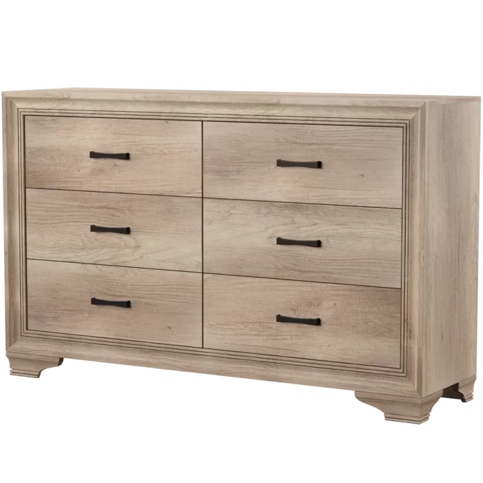 Eisley 6 Drawer 58'' W Double Dresser Offer Plenty of Storage Perfect Organize