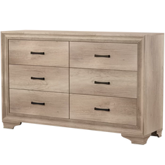 Eisley 6 Drawer 58'' W Double Dresser Offer Plenty of Storage Perfect Organize