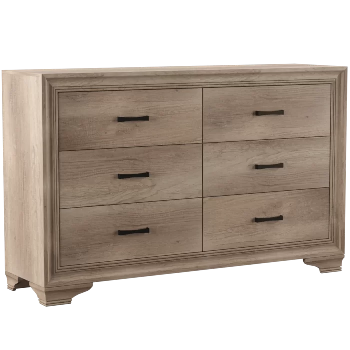Eisley 6 Drawer 58'' W Double Dresser Offer Plenty of Storage Perfect Organize