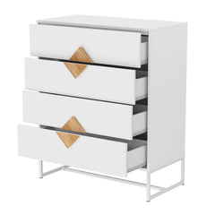 El-Yri 4 Drawer 31.49'' W Chest Outstanding Wooden Handle Stable and Durable