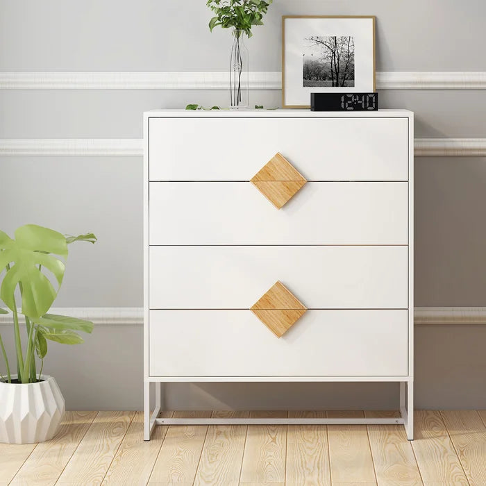 El-Yri 4 Drawer 31.49'' W Chest Outstanding Wooden Handle Stable and Durable