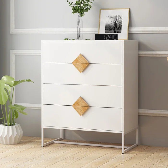 El-Yri 4 Drawer 31.49'' W Chest Outstanding Wooden Handle Stable and Durable