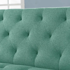 Green Eladio Twin 94.09'' Wide Tufted Back Convertible Sofa Indoor Design