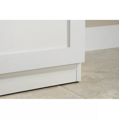 White Elborough Armoire Durable Storage Cabinet has Four Adjustable Shelves