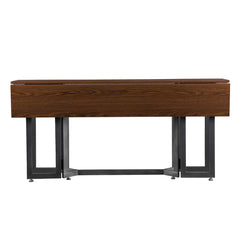 Eleanora Drop Leaf Iron Trestle Dining Table Perfect for Kitchen