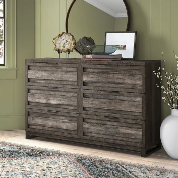 Elem 6 Drawer 58.25'' W Dresser Clean Lines and Small Scale Design
