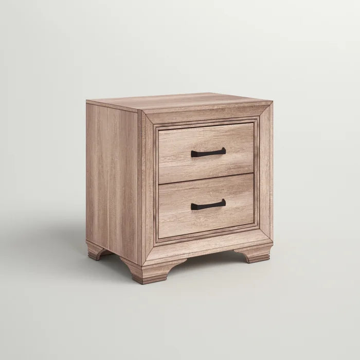 Eleora 23'' Tall 2 - Drawer Nightstand in Sandstone Coastal Farmhouse Style