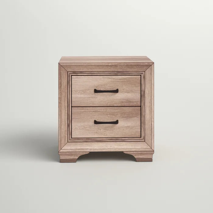 Eleora 23'' Tall 2 - Drawer Nightstand in Sandstone Coastal Farmhouse Style