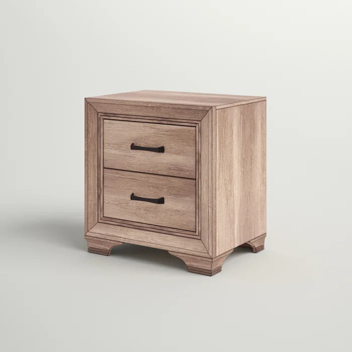 Eleora 23'' Tall 2 - Drawer Nightstand in Sandstone Coastal Farmhouse Style