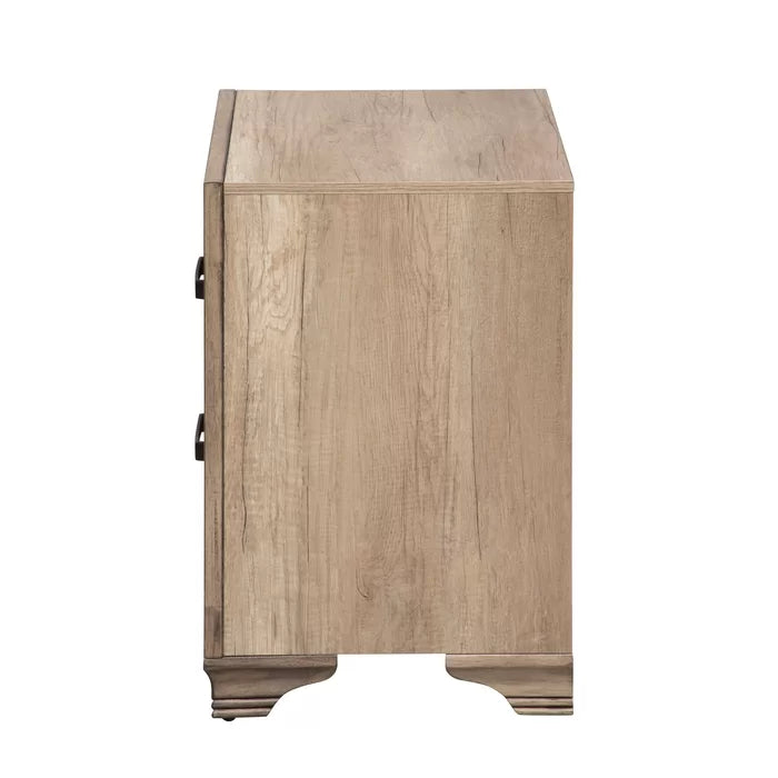 Eleora 23'' Tall 2 - Drawer Nightstand in Sandstone Coastal Farmhouse Style