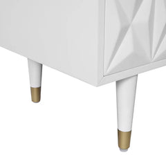 Solid White Eliana 6 Drawer 49.87'' W Double Dresser Geometric Pattern