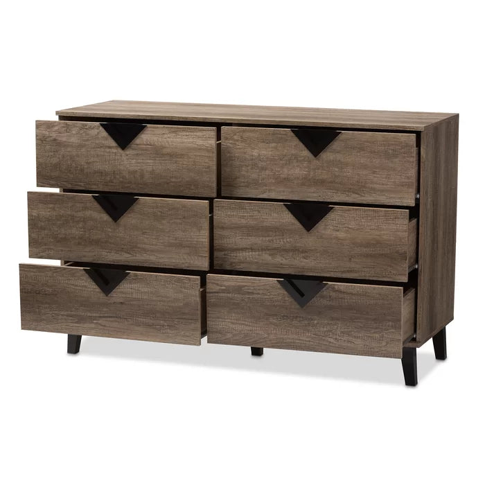 Elio 6 drawer double clearance dresser
