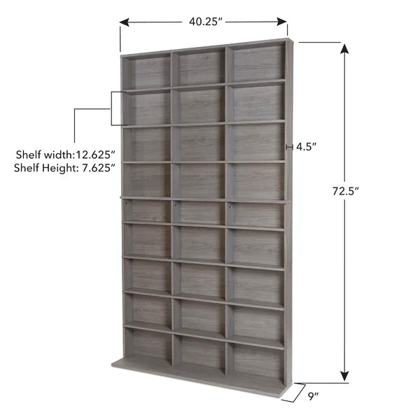 Textured Graphite Elite Multimedia Media Shelves Perfect for Organize