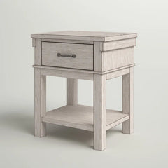 Beige Ellen 24'' Tall 1 - Drawer Nightstand Bring Classic Style to your Bedroom Perfect for Bedside
