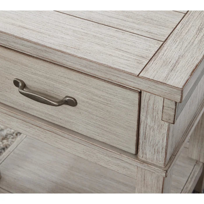 Beige Ellen 24'' Tall 1 - Drawer Nightstand Bring Classic Style to your Bedroom Perfect for Bedside