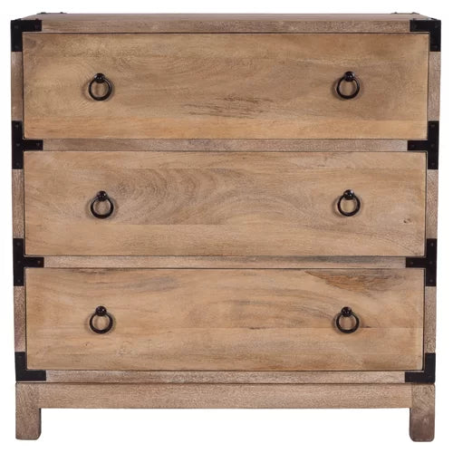 Light Brown Ellinger 28'' Tall 3 Drawer Accent Chest Indoor Design