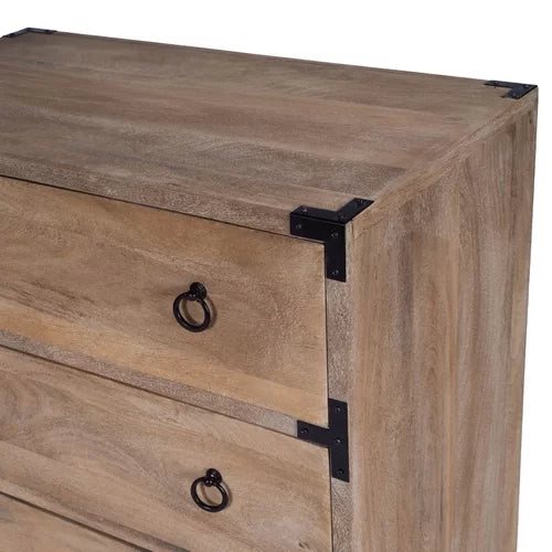 Light Brown Ellinger 28'' Tall 3 Drawer Accent Chest Indoor Design
